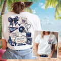 New York Giants Football Mom Game Day Bow Shirt