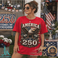 Harley Davidson America 250 Years of Freedom Patriotic Eagle Biker Shirt - Limotees LLC
