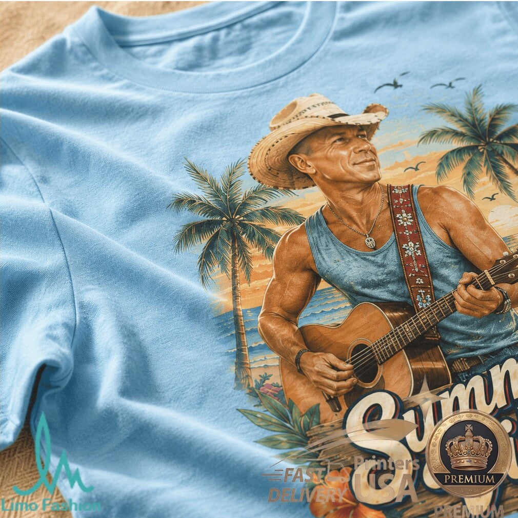 Kenny Chesney Summer Vibes Country Music Beach Sunset Graphic Shirt - Limotees LLC