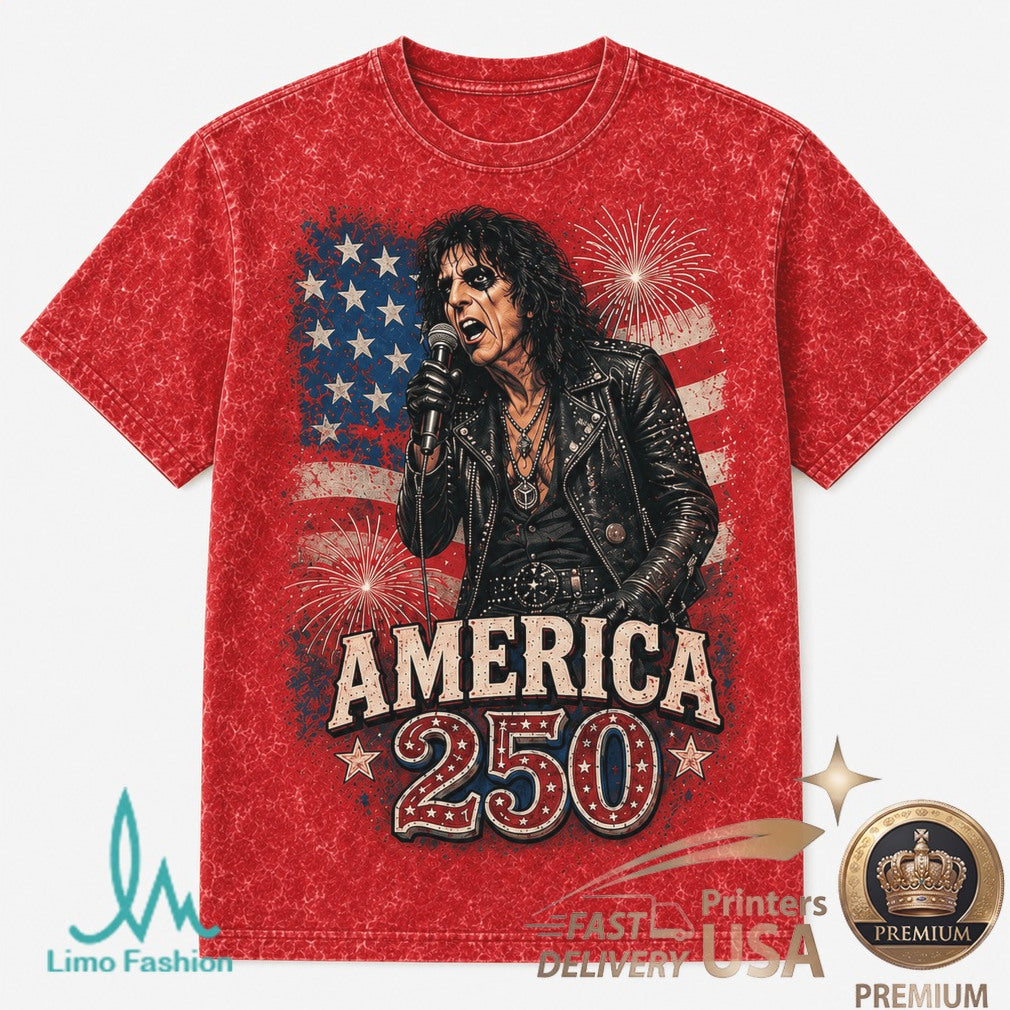 Alice Cooper America 250 Years Of Freedom Rock Concert Shirt - Limotees LLC