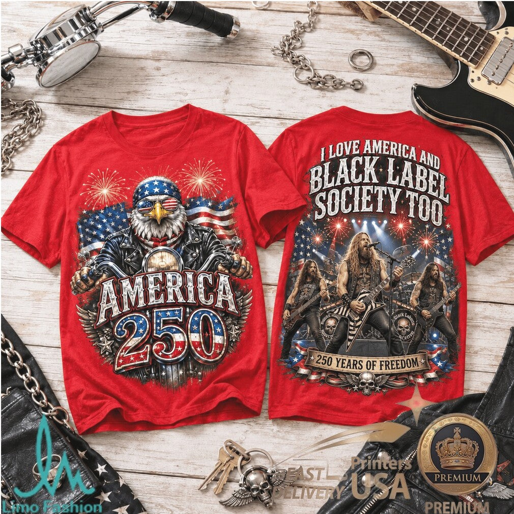 Black Label Society American Eagle 250 Years Of Freedom Rock Shirt - Limotees LLC