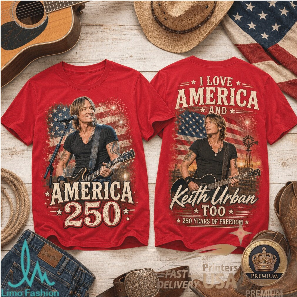 Keith Urban America 250 Years of Freedom Patriotic Country Shirt - Limotees LLC