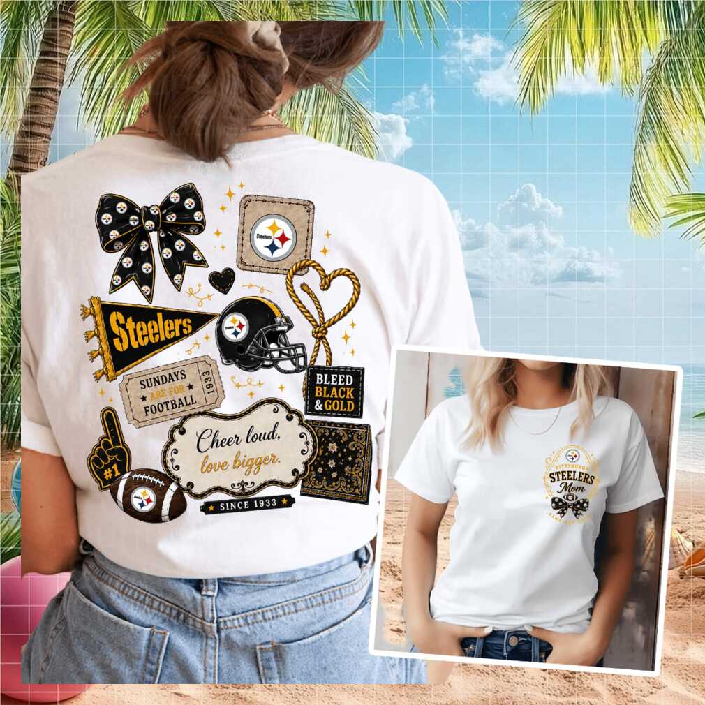 Pittsburgh Steelers Mom Coquette Bow Football Game Day Shirt