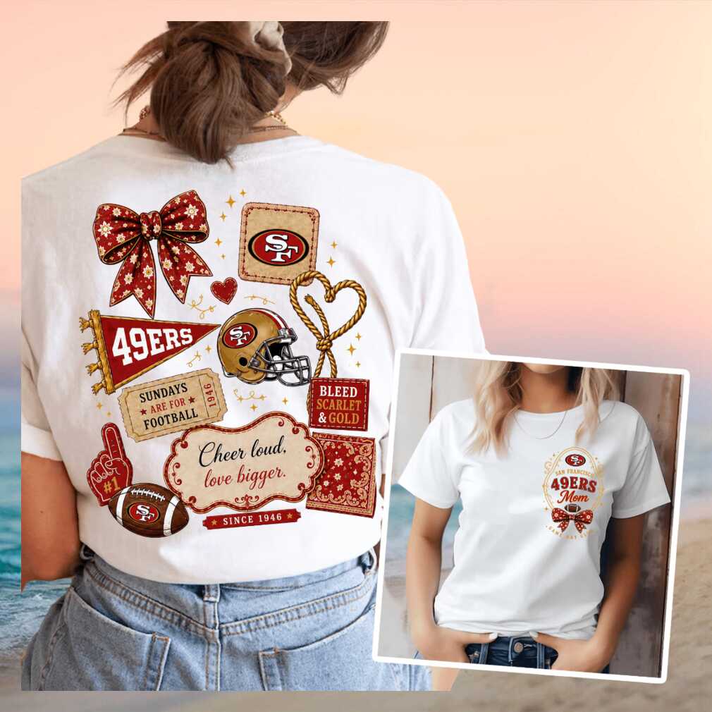 San Francisco 49ers Mom Coquette Bow Football Game Day Shirt - Limotees LLC