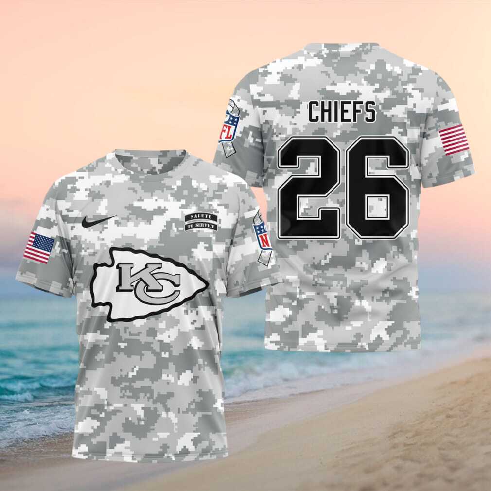 Kansas City Chiefs Camo Salute to Service Football Shirt