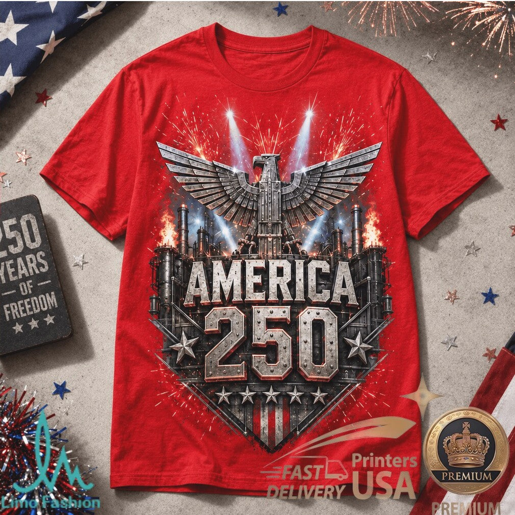 America 250 Years Of Freedom Rammstein Industrial Metal Shirt - Limotees LLC