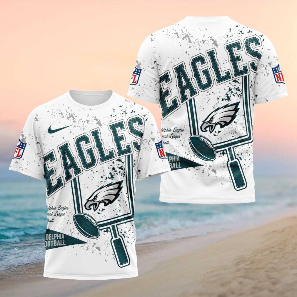 Philadelphia Eagles Football Field Goal Splatter Design Shirt