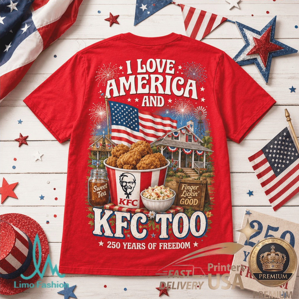 KFC Colonel Sanders America 250 Years Of Freedom Graphic Shirt - Limotees LLC