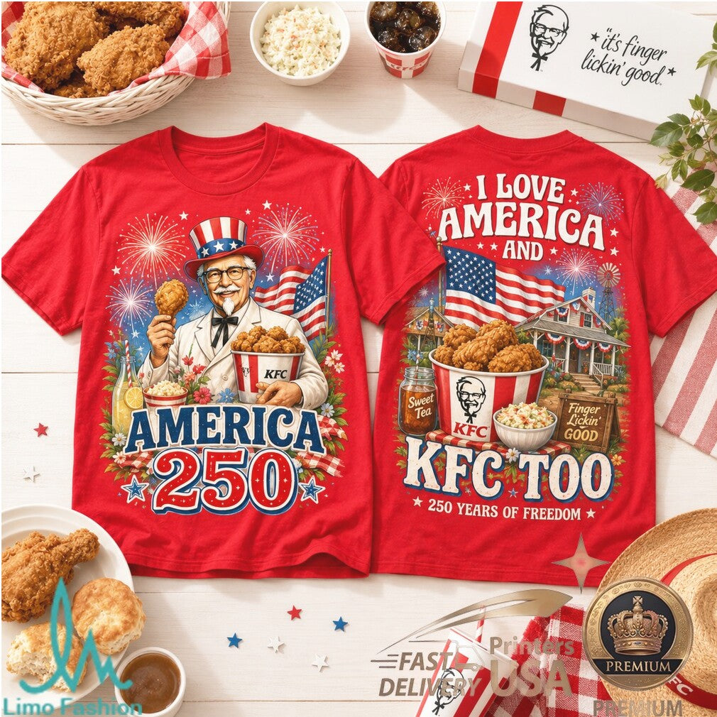 KFC Colonel Sanders America 250 Years Of Freedom Graphic Shirt - Limotees LLC