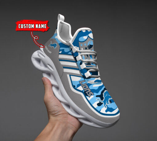 Detroit Lions Personalized Yezy Running Sneakers BG215