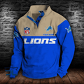 Detroit Lions Premium Stand-Collar Game-Day Pullover - Engineered Warmth & Personalized Name S9DBSCH011