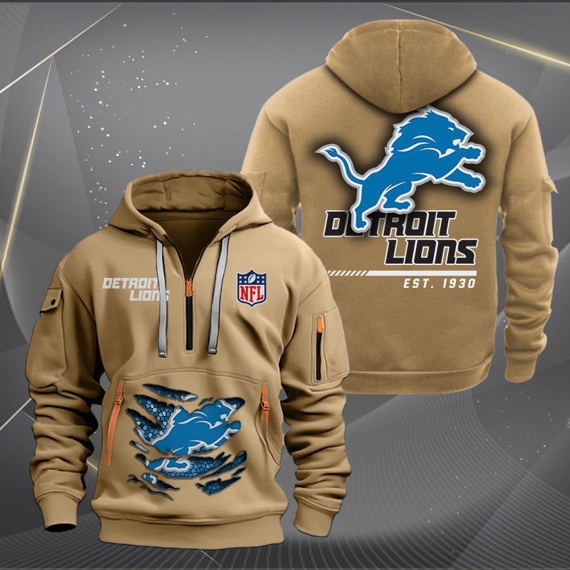 Detroit Lions Heavy Hoodie AZHEAVYHD045
