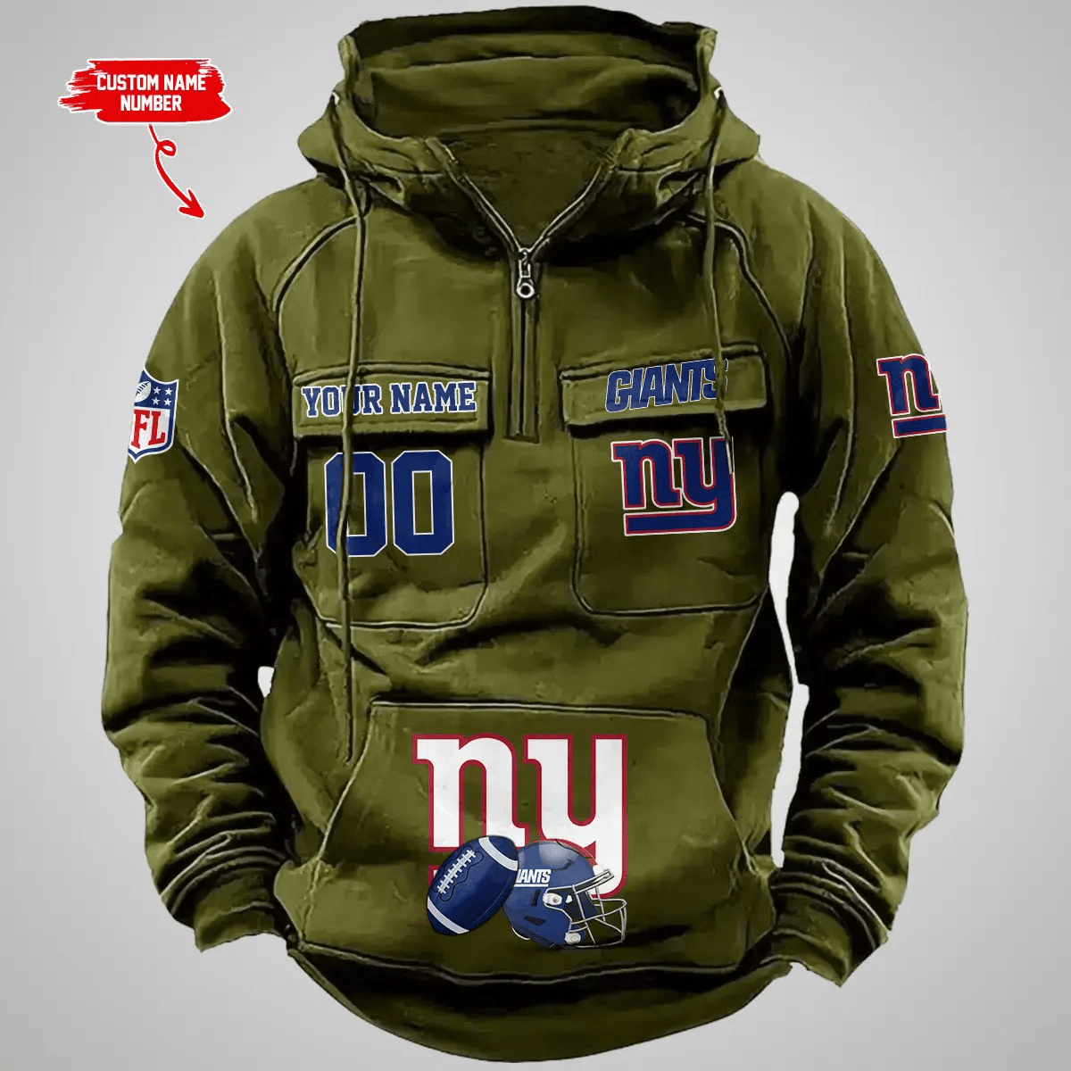 New York Giants Vintage Men Hoodie AZVMHD237
