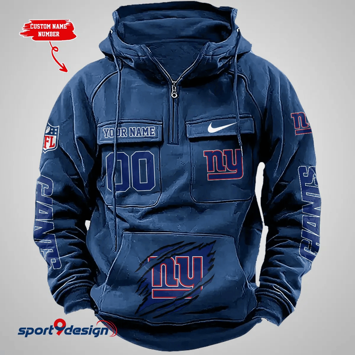 New York Giants Vintage Men Hoodie AZVMHD152