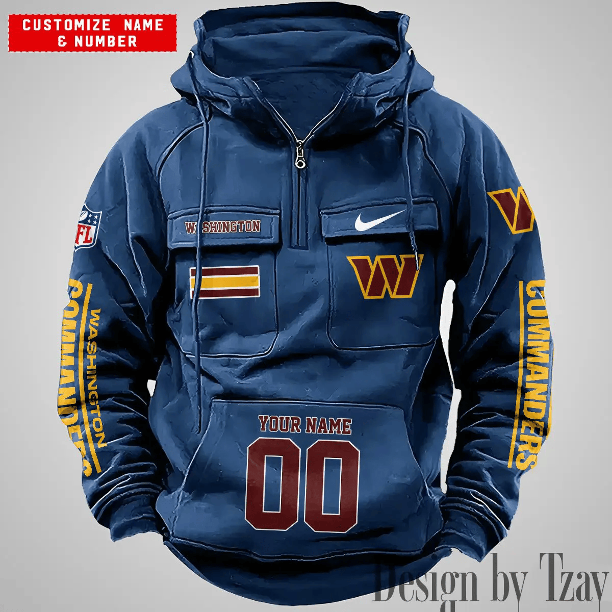 Washington Commanders Vintage Men Hoodie DV2 AZVMHD411