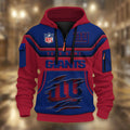 New York Giants DMHT2381 3D Half-zip Hoodie