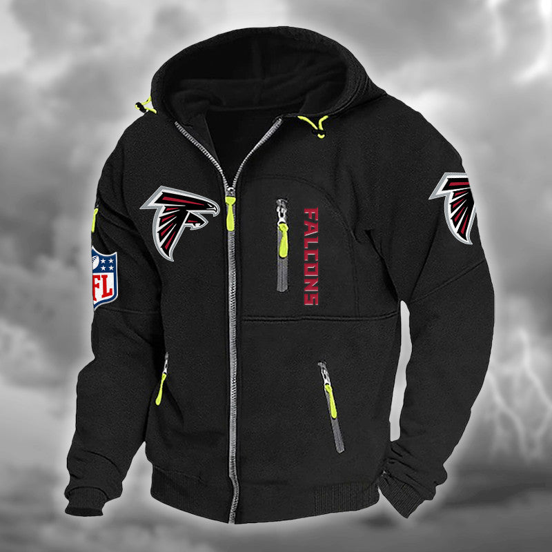 Atlanta Falcons DMCD0653 Hooded Cardigan Jacket