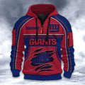 New York Giants DMHT2610 3D Half-zip Hoodie