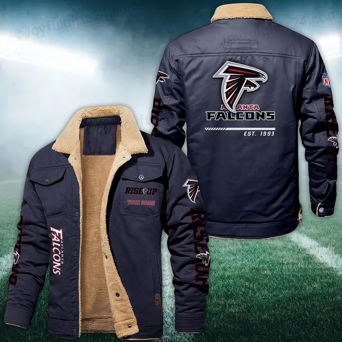 Atlanta Falcons FLEECE BOMBER JACKET Custom name 10043895N