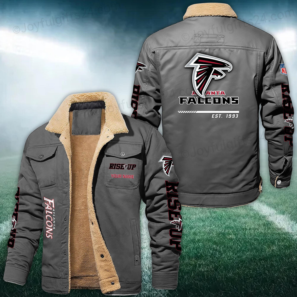 Atlanta Falcons FLEECE BOMBER JACKET Custom name 10043895N