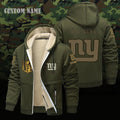 New York Giants NFL-Lamb Fleece Thick Coat- Custom name 10154094N