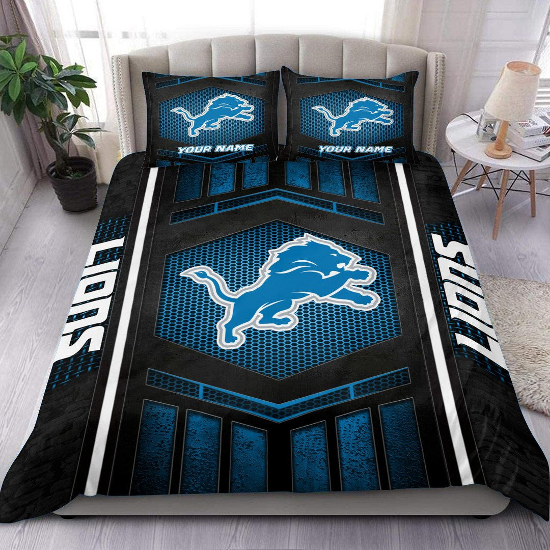Detroit Lions Personalized Bedding Set Best Gift For Fan BGBED113