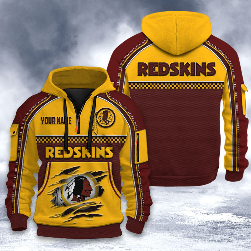 Washington Redskins DMHT2545 3D Half-zip Hoodie