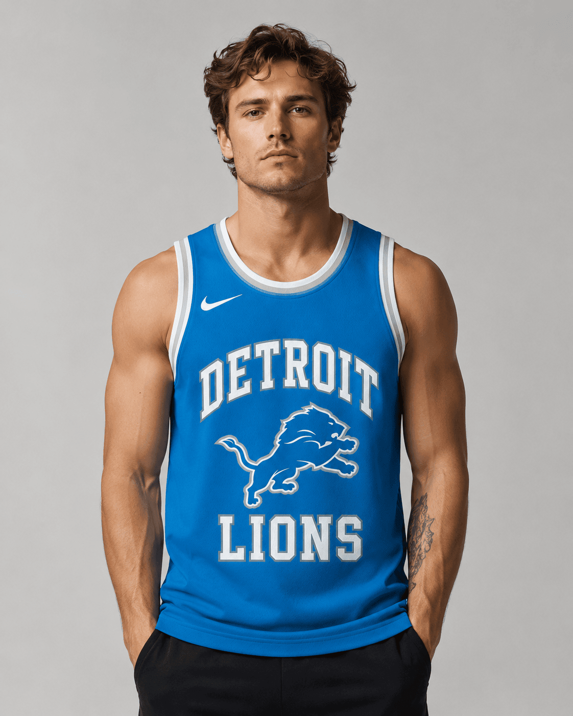 Detroit Lions | Premium NFL Personalized Team Custom Name Number Sports Tank Top NDN122