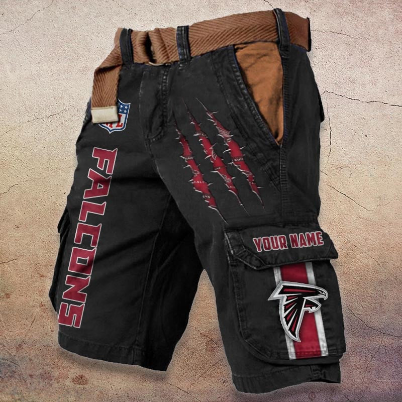 Atlanta Falcons Pocket Print Cargo Shorts (Belt Not Included) S9MCS067