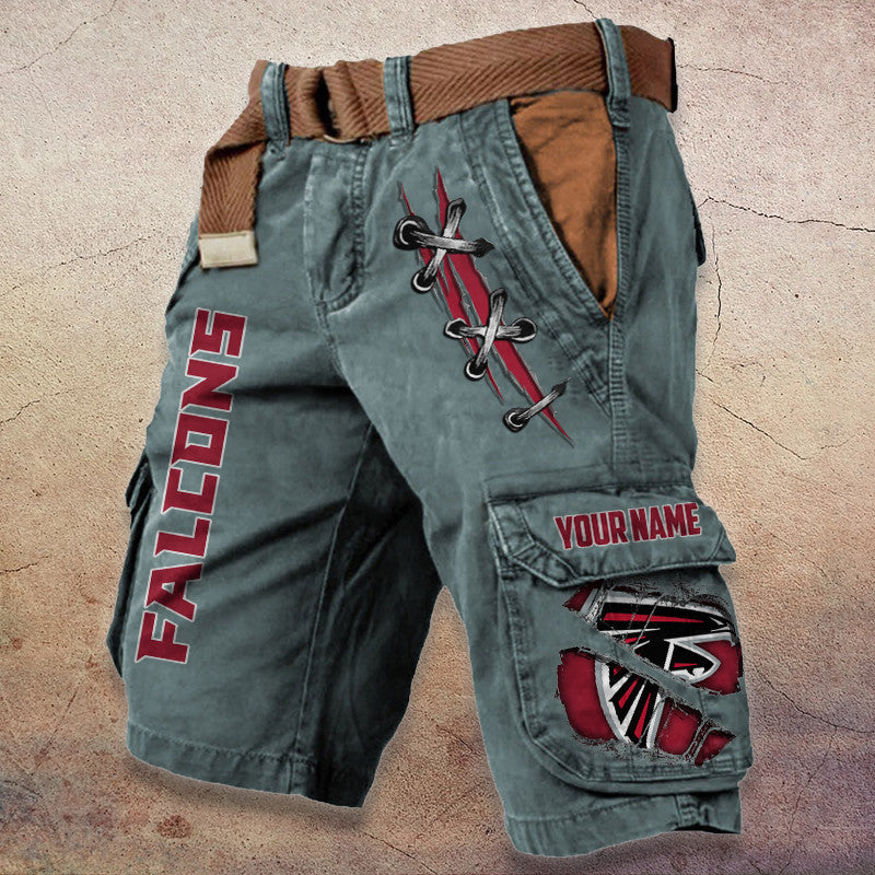Atlanta Falcons Pocket Print Cargo Shorts (Belt Not Included) S9MCS131
