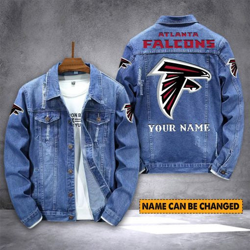 Atlanta Falcons Personalized Premium Denim Jacket S9DJ014