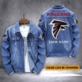 Atlanta Falcons Personalized Premium Denim Jacket S9DJ014