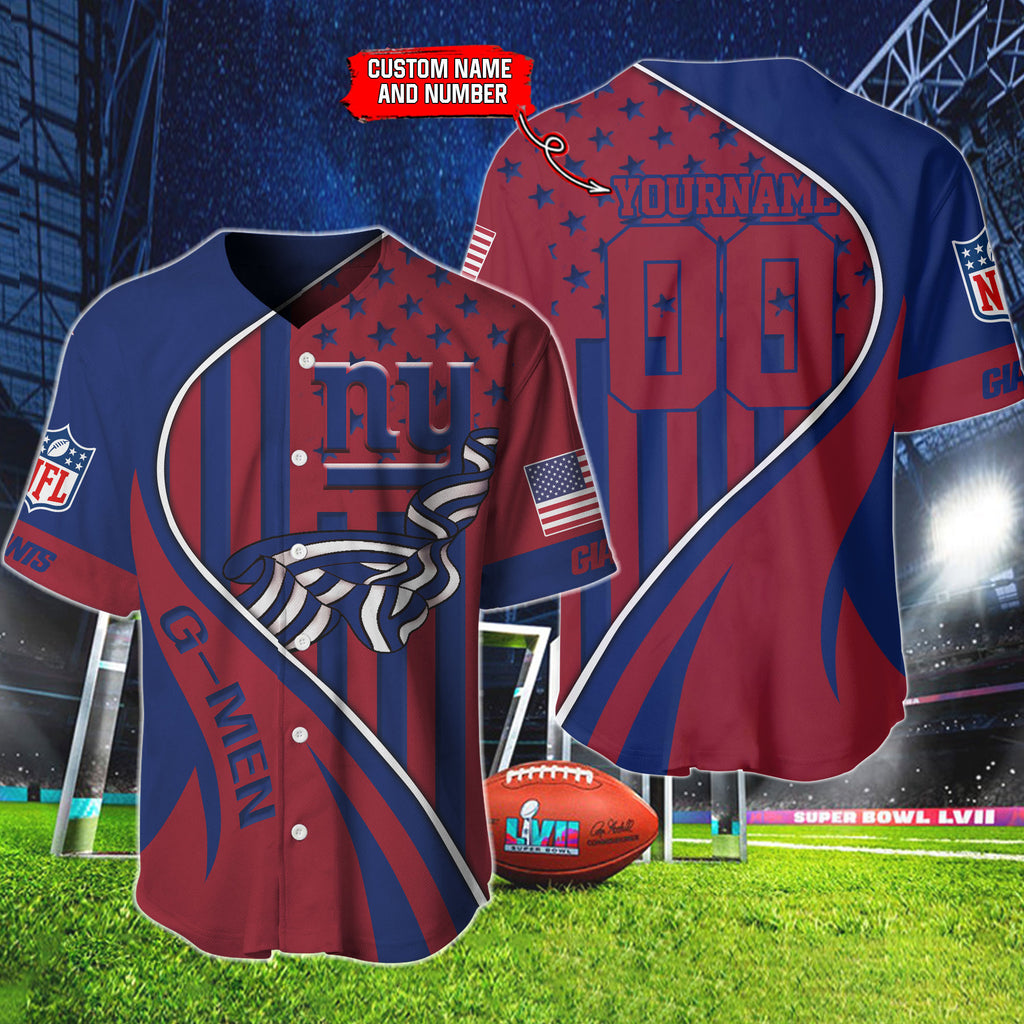 New York Giants Personalized Baseball Jersey BG882