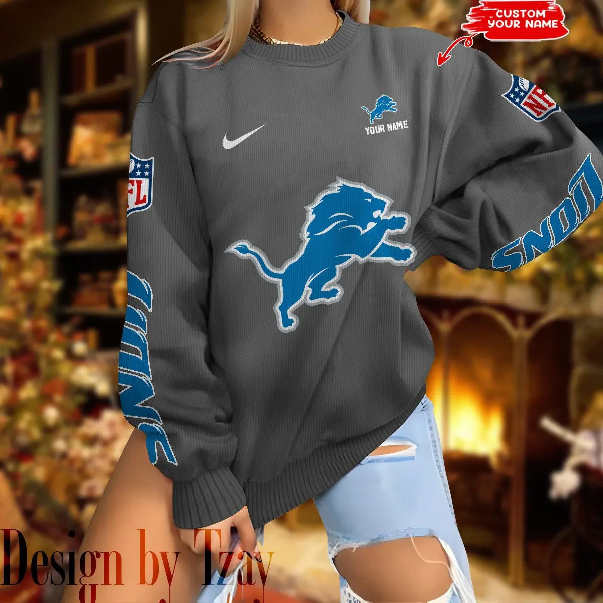 Detroit Lions New Woolen Sweater BGSWT195