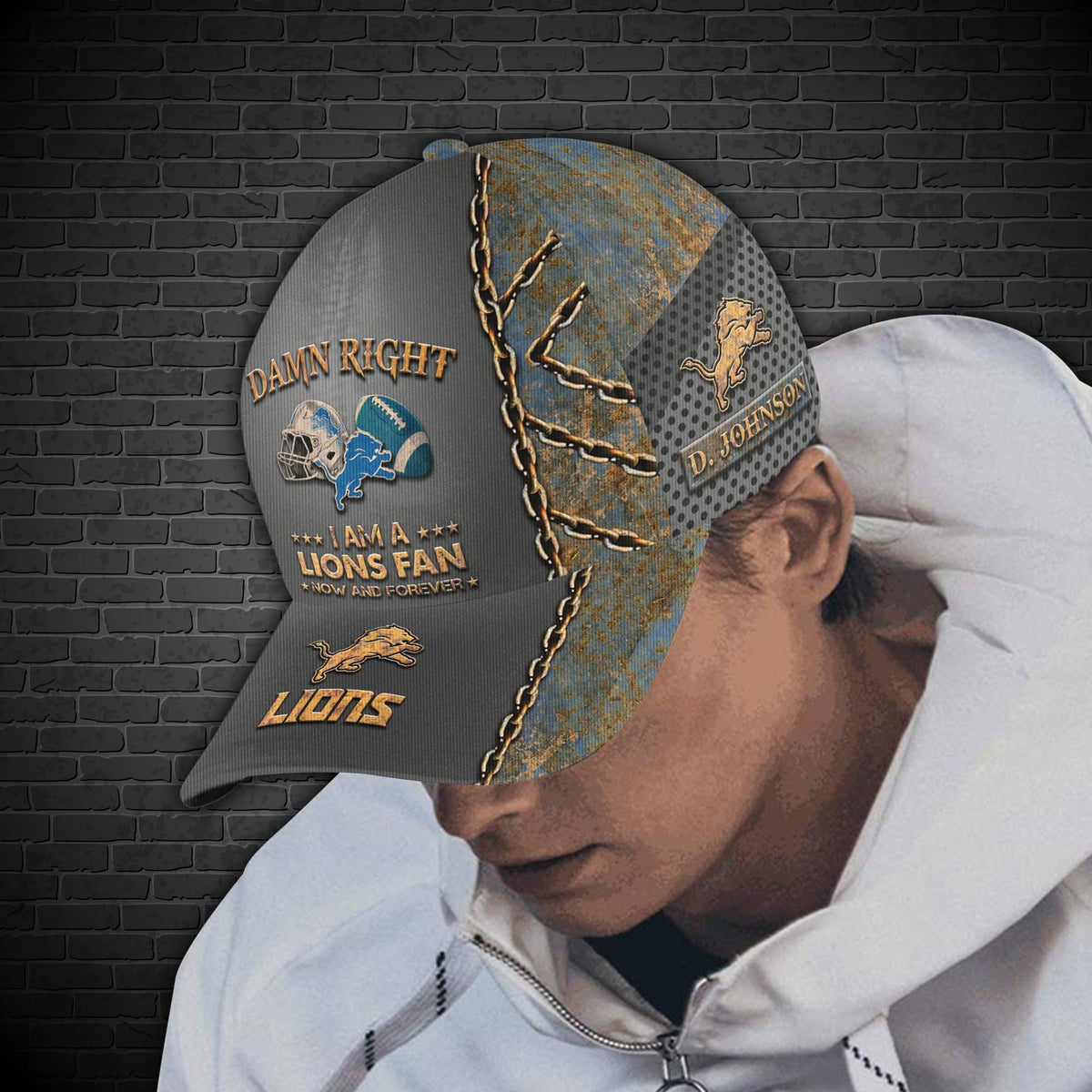 Detroit Lions Cap New Version Custom Your Name, Football Team Cap, Football Lovers Gifts ETRG-47700