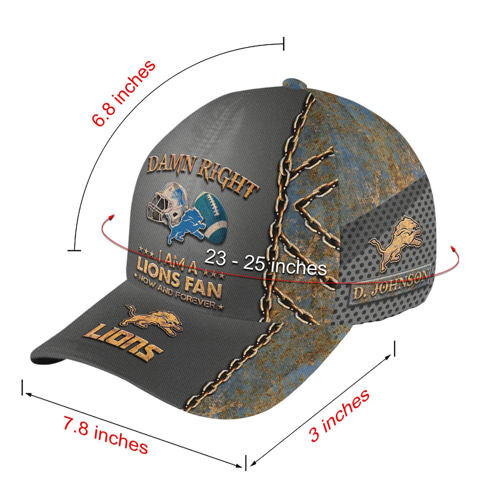 Detroit Lions Cap New Version Custom Your Name, Football Team Cap, Football Lovers Gifts ETRG-47700