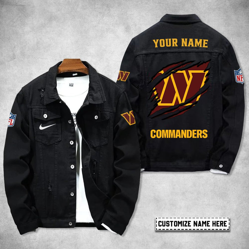 Washington Commanders Personalized Premium Denim Jacket S9DJ067