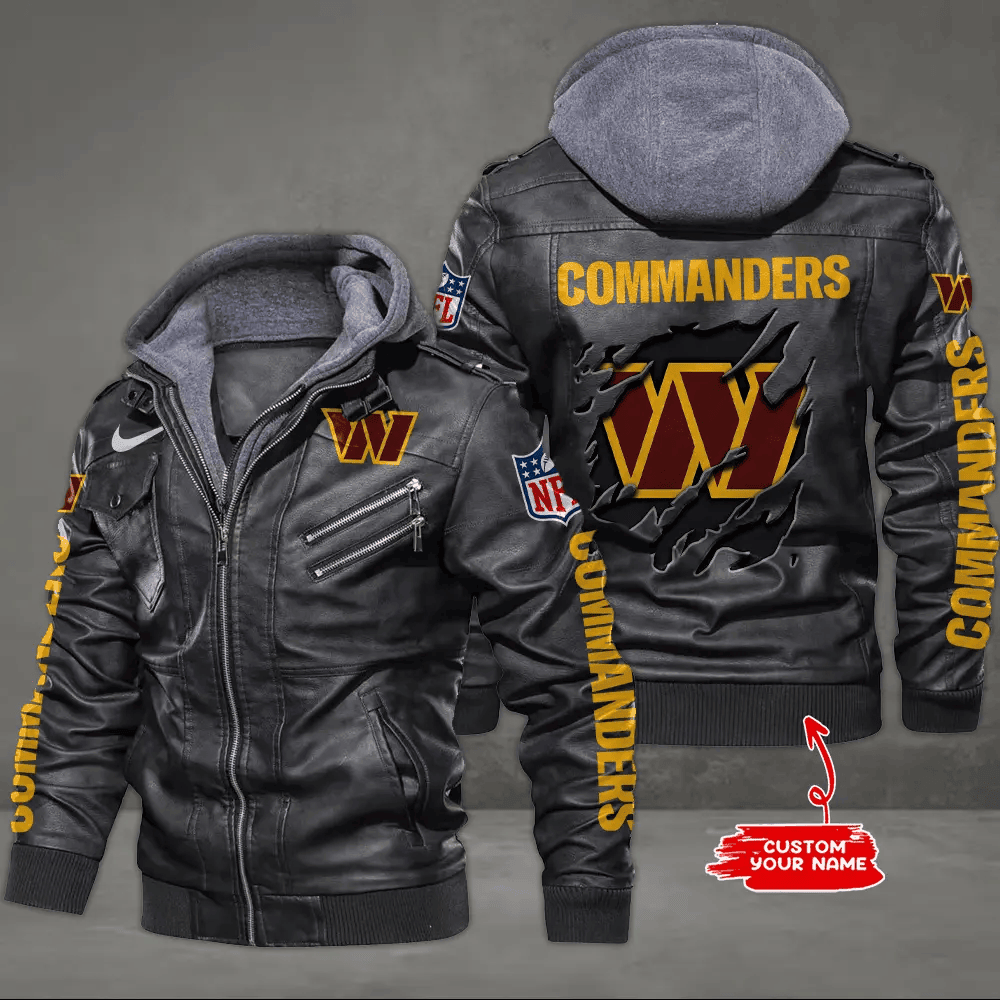 Washington Commanders Men's Leather Coats ANZPLT032