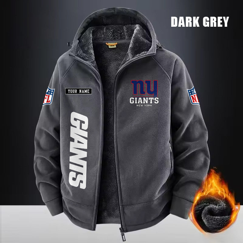 New York Giants Fleece Fashion Hooded Jacket Outdoor SPTFFHJ024