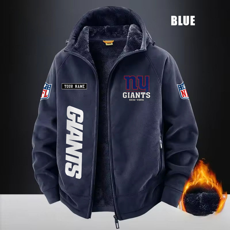 New York Giants Fleece Fashion Hooded Jacket Outdoor SPTFFHJ024
