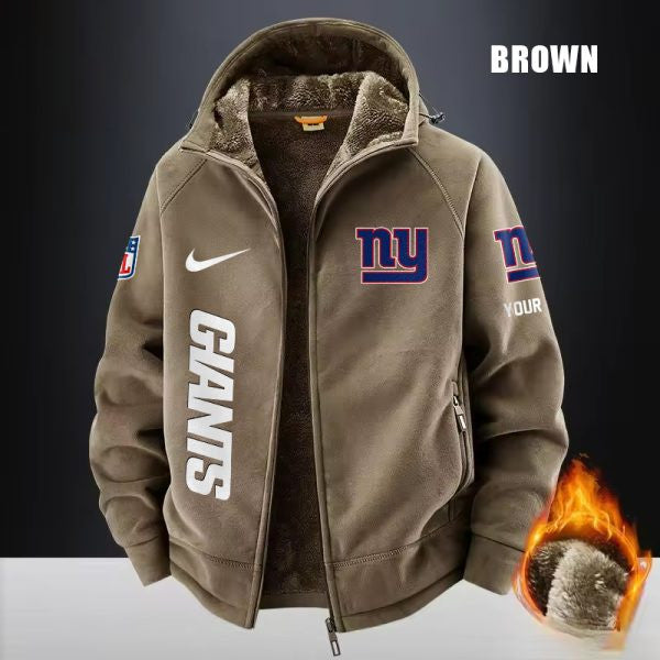 New York Giants Fleece Fashion Hooded Jacket Outdoor SPTFFHJ088