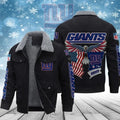 New York Giants VITCJ095 Men’s Thickened Corduroy Jacket
