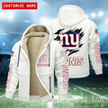 New York Giants Hoodies Zip Velvet Coat AANZTZH089