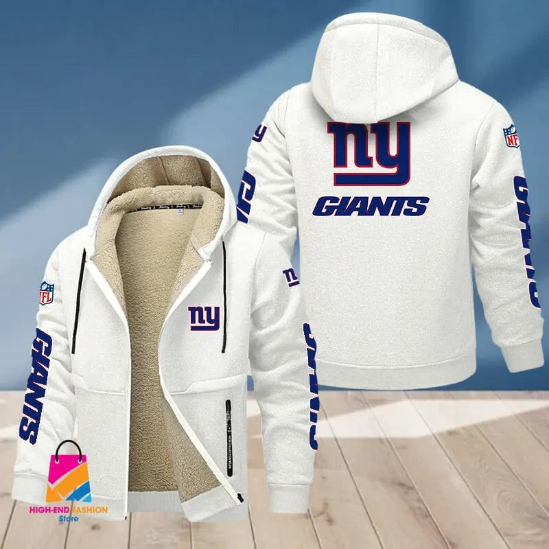 New York Giants Multicolor Thickened Zipper Hoodies ANZTZH024