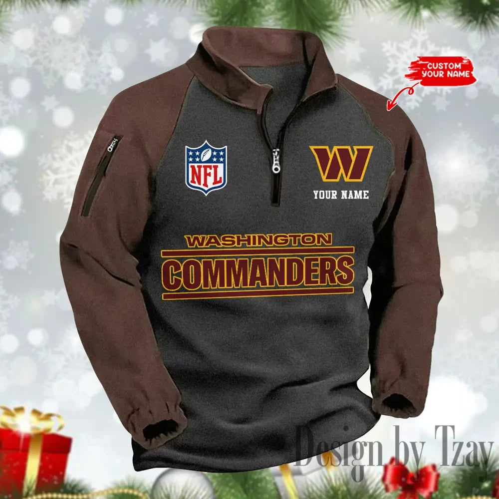 Washington Commanders Men's Winter Warm Fleece Sweatshirts SPTWWFS096