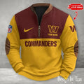 S9MPZNS199-Washington Commanders Premium Personalized Game-Day Quarter-Zip