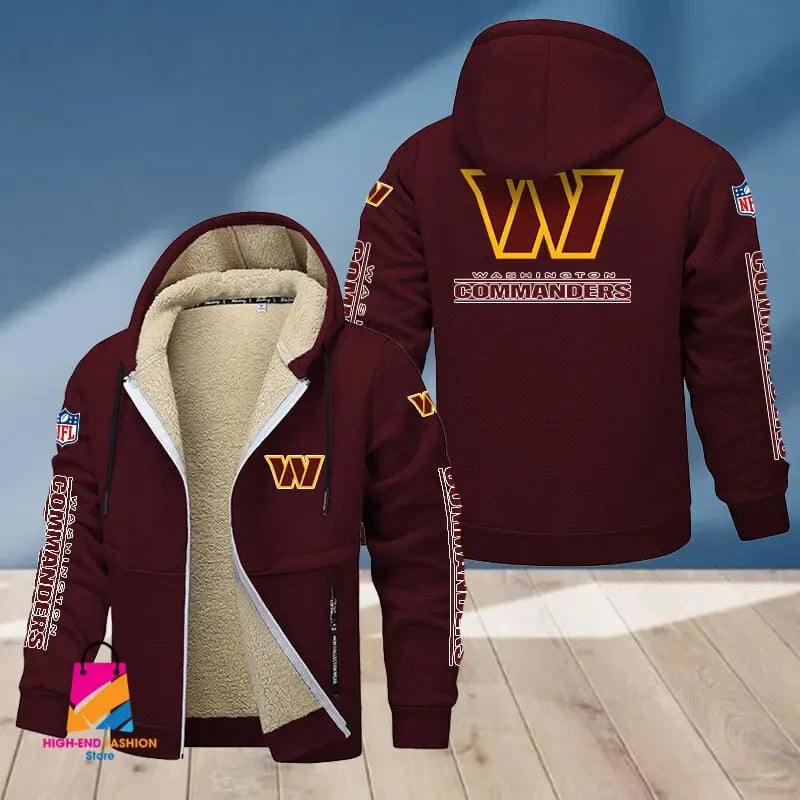 Washington Commanders Multicolor Thickened Zipper Hoodies ANZTZH032