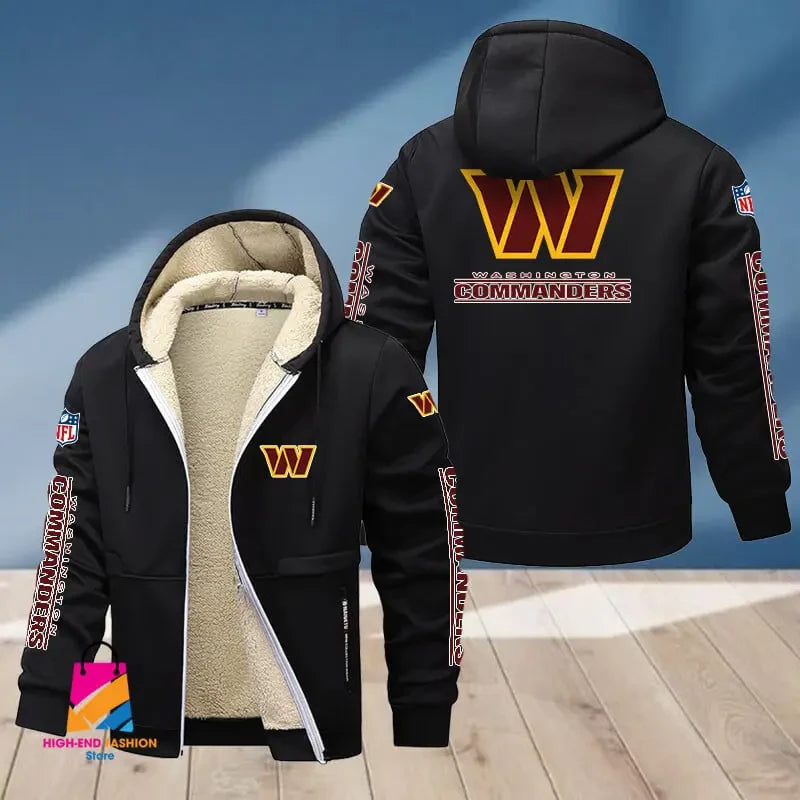 Washington Commanders Multicolor Thickened Zipper Hoodies ANZTZH032