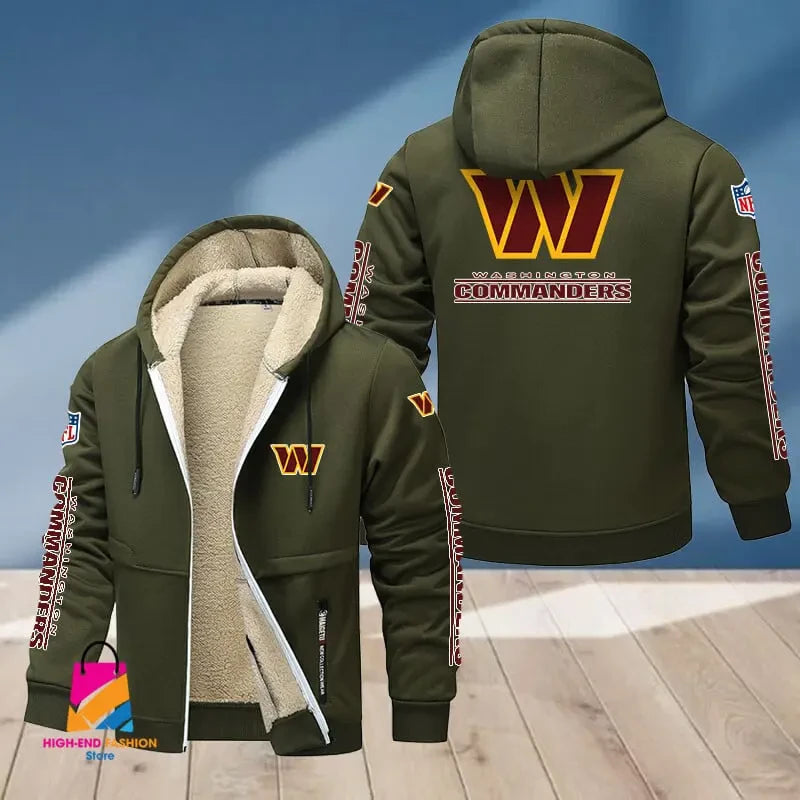 Washington Commanders Multicolor Thickened Zipper Hoodies ANZTZH032