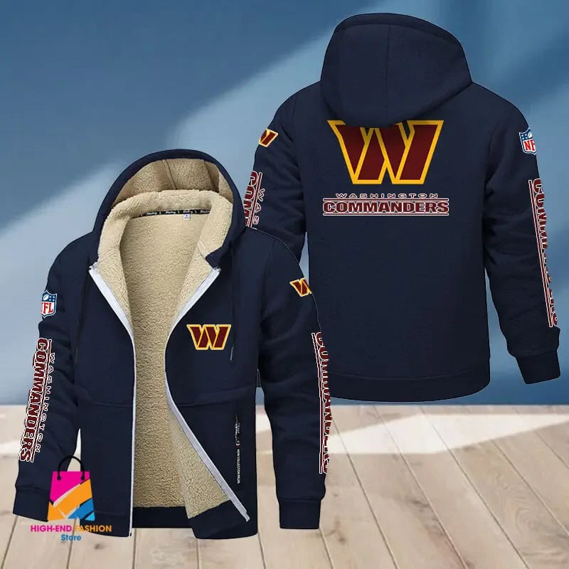 Washington Commanders Multicolor Thickened Zipper Hoodies ANZTZH032